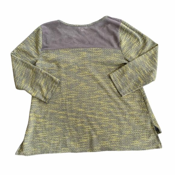 Umgee Boho Textured Mesh Fringed Top L - Picture 4 of 5